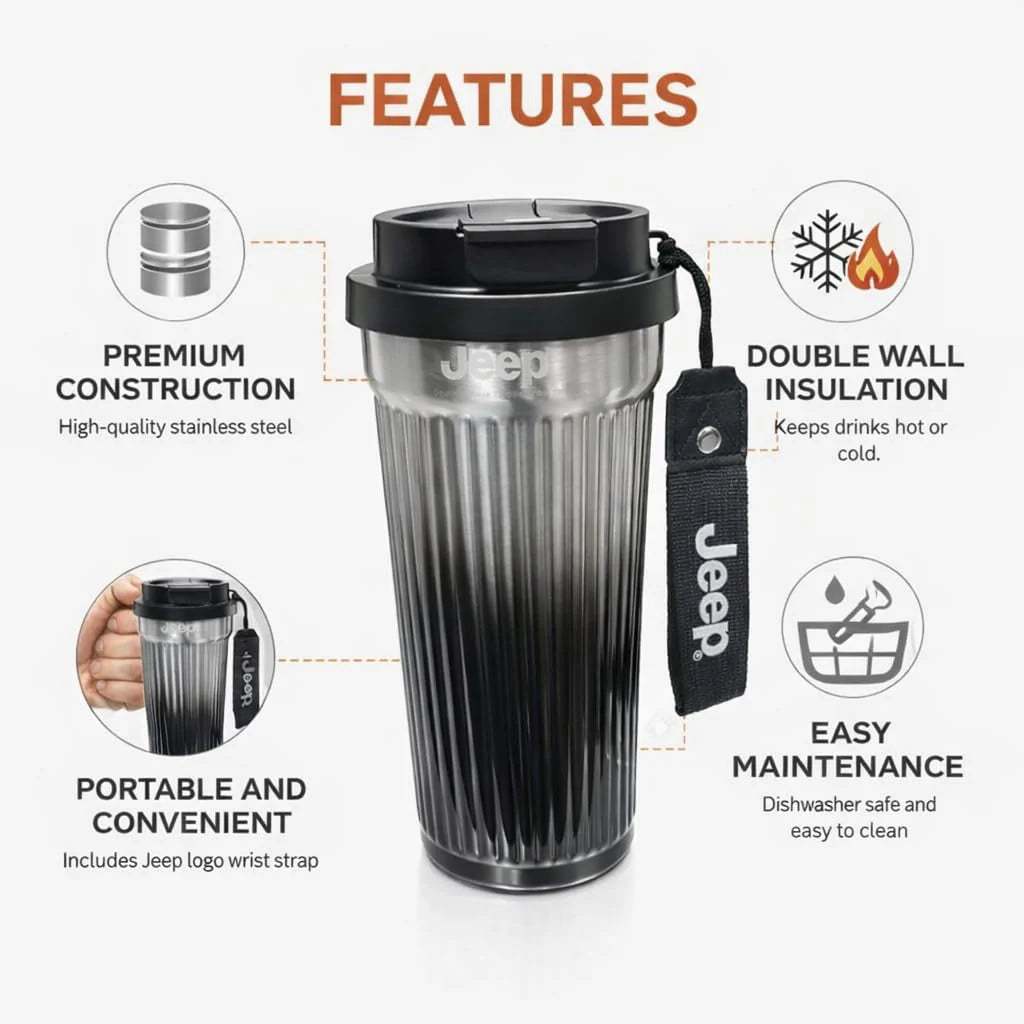 Jeep® Vacuum Cup - Premium Insulated Travel Tumbler